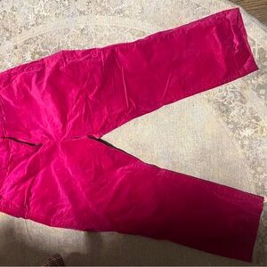 J. Crew Fuchsia  velvet Kallie Pants